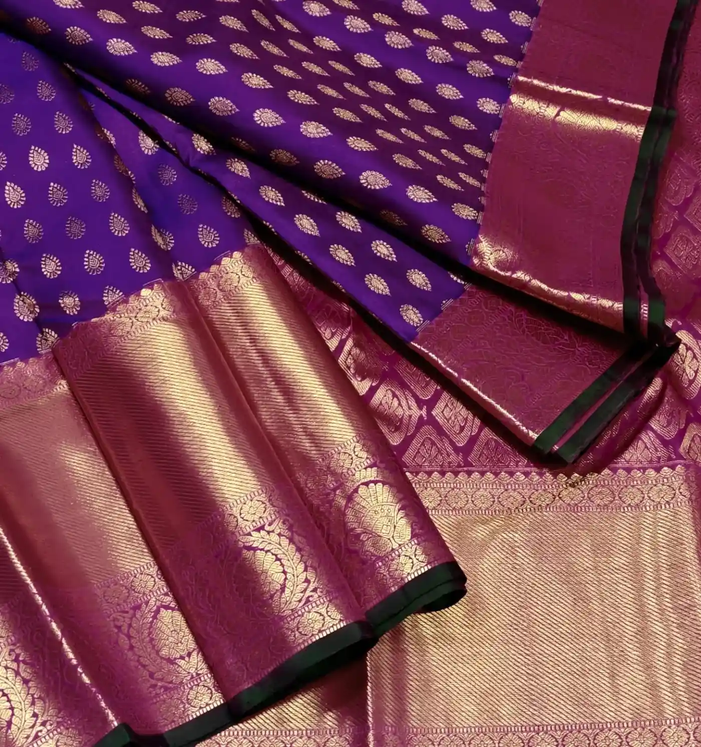 Rich Purple Kanchipuram Silk Saree